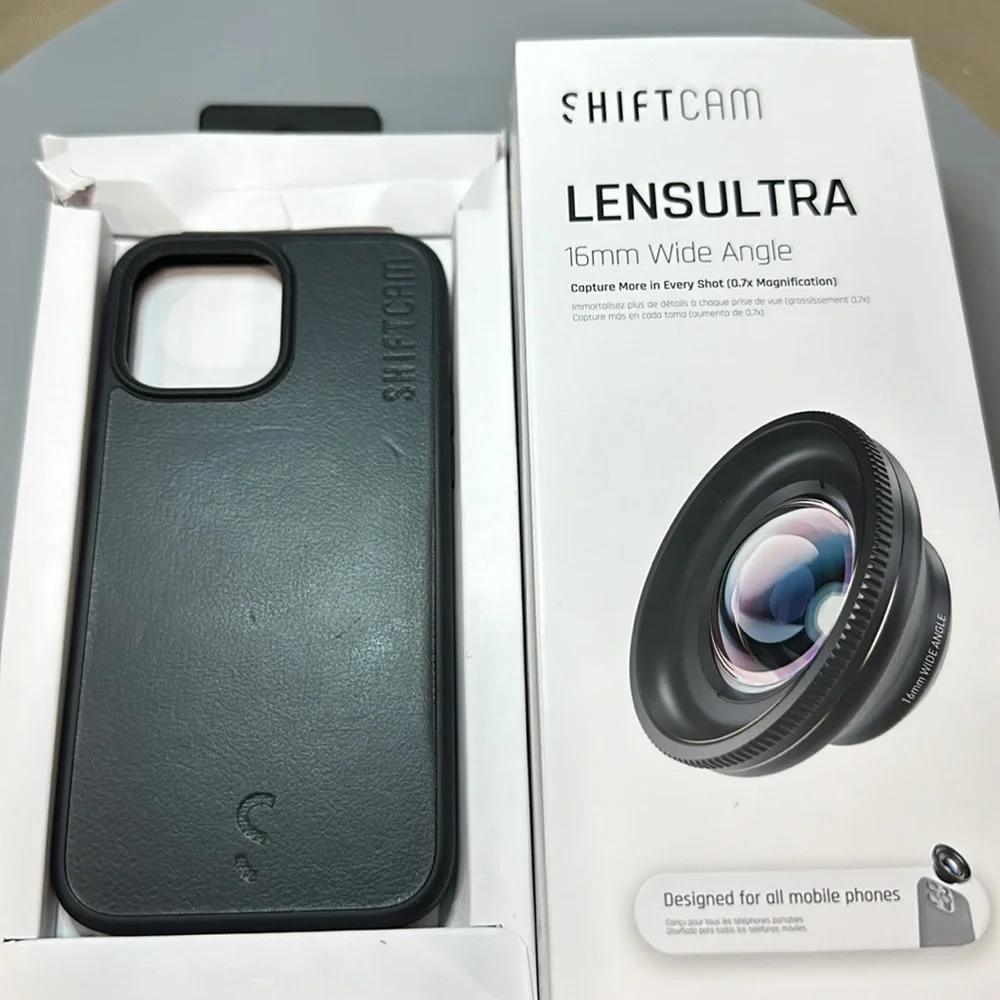 Siftcam Lens Ultra 16mm Wide Angle works w/all IPhones & Samsung G & Camera Case